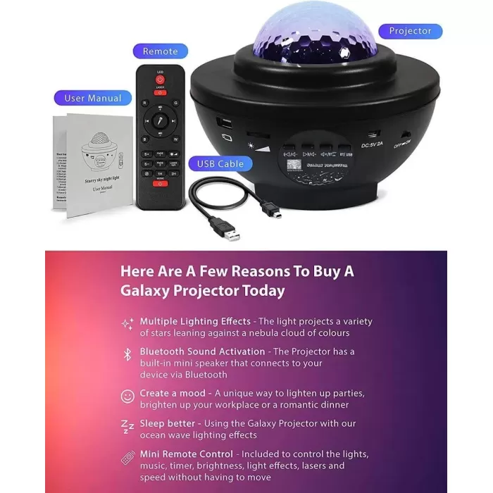 Egonex Müzikli, Bluetooth Bağlantılı, Işık Küresi EGNX-4373