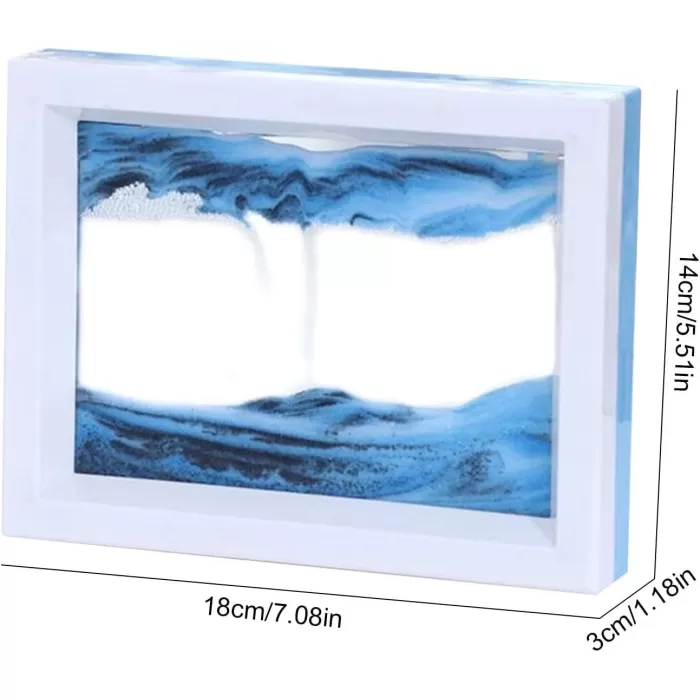 Her İki Tarafı Farklı Renk Hareketli Kum Resim Soyut Manzara 3D Görüş Hareketli Kum Resim Akışı Kum