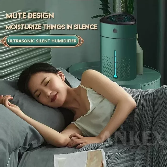 Hava Nemlendirici Işıklı Buhar Makinesi Ve Aroma Difüzörü 1000 ML Ultrasonik