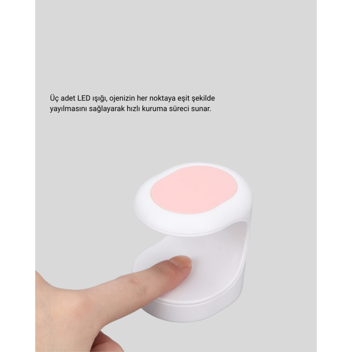 Taşınabilir Mini Oje Kurutma Makinesi 16W UV LED Hızlı Etkili Kurutucu