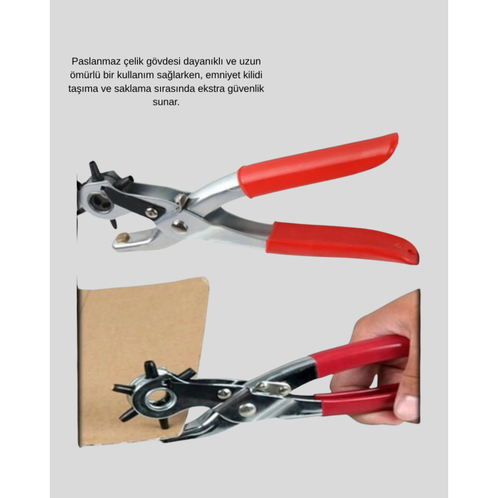 Çok Fonksiyonlu Delik Açma Pensesi 2mm–4.5mm Ayarlı Metal Gövdeli