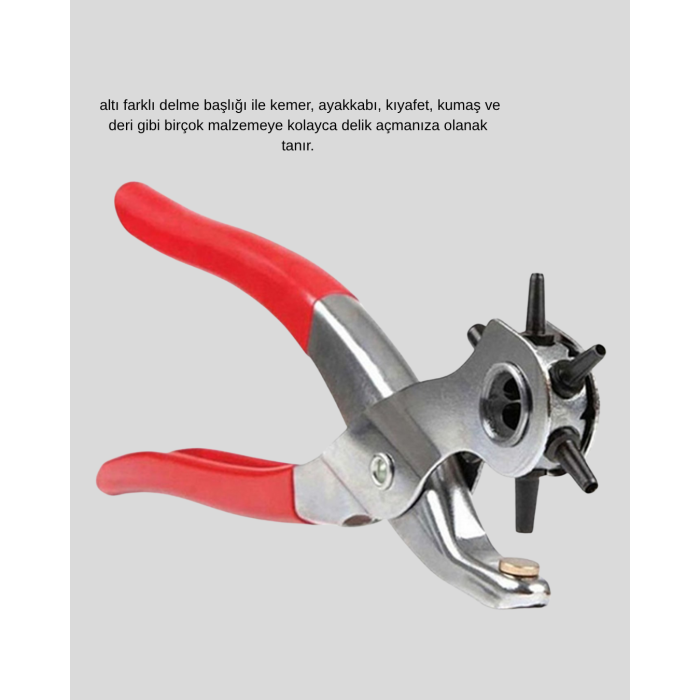 Delme Pensesi 6 Başlıklı Çok Amaçlı Paslanmaz Çelik Ergonomik