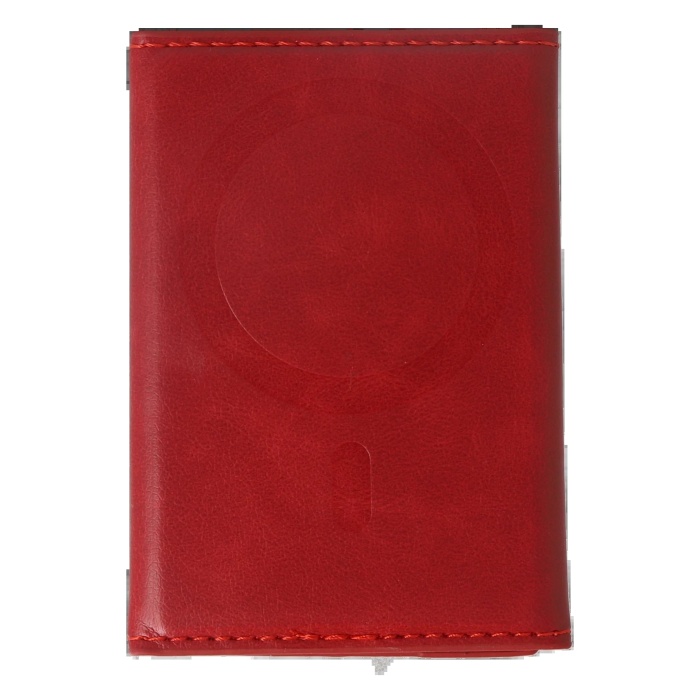 KYL06 Tema Magsafe Deri Kartlık - Kırmızı