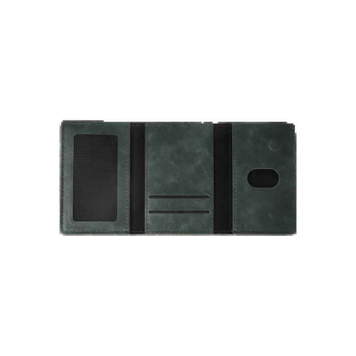 KYL06 Tema Magsafe Deri Kartlık - Yeşil