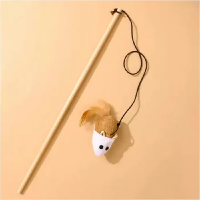 Doğal Jut Fare Sembollü Kedi Oltası