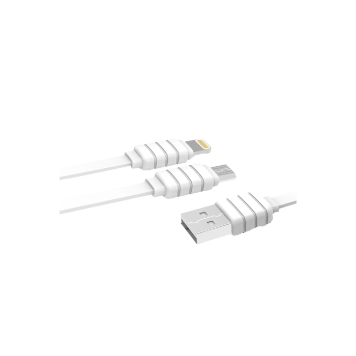 KYL06 S56 2in1 (Lightning-Micro USB) Kablo 1.2M 2.1A