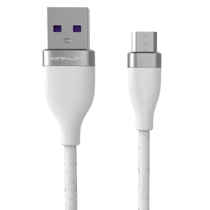 KYL06 S82 Seramik Uçlu Micro USB Kablo 1M 3.1A - Beyaz