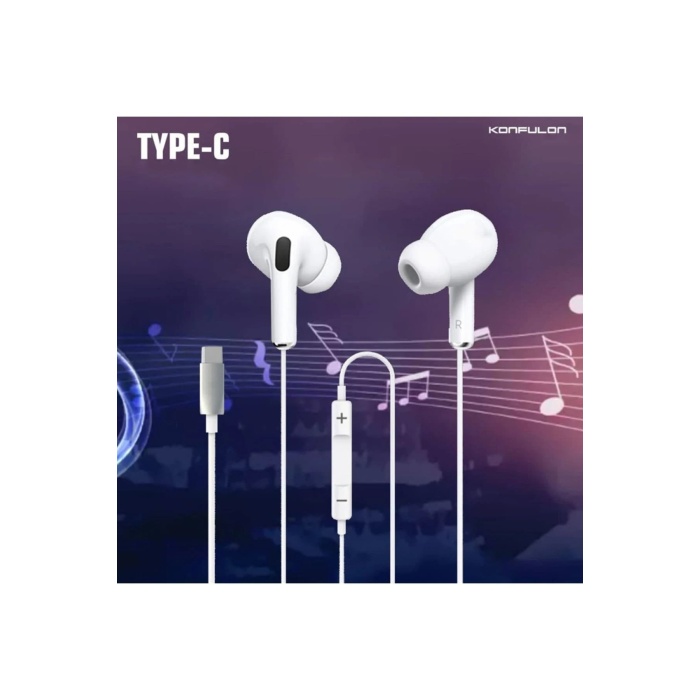 KYL06 INA16 Type-C Kablolu Kulak İçi Kulaklık - Beyaz