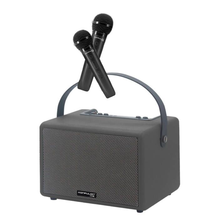 KYL06 F32 2x50W Sürücülü 2 Adet Mikrofonlu BT 5.2 Kablosuz Hoparlör - Siyah