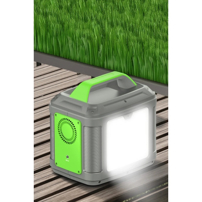 KYL06 CN04 Powerbank 300W 60.000 mAh 5W Led Işıklı Kamp Şarj PD 60W - Gri