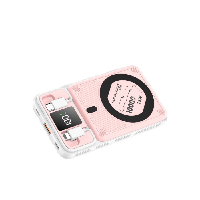 KYL06 M25W 10.000 mAh 20W PD Magsafe Powerbank - Pembe