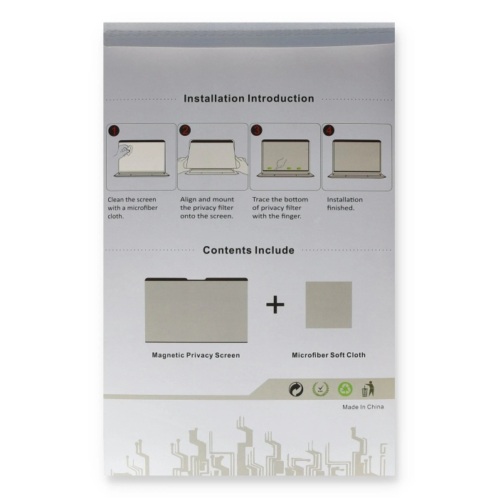 KYL06 Macbook Air 13.3 Macbook Manyetik Hayalet Ekran Koruyucu - Siyah