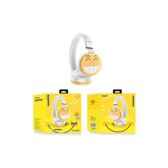 KYL06 KR9900 Kablosuz Kafaüstü Kulaklık - Sarı