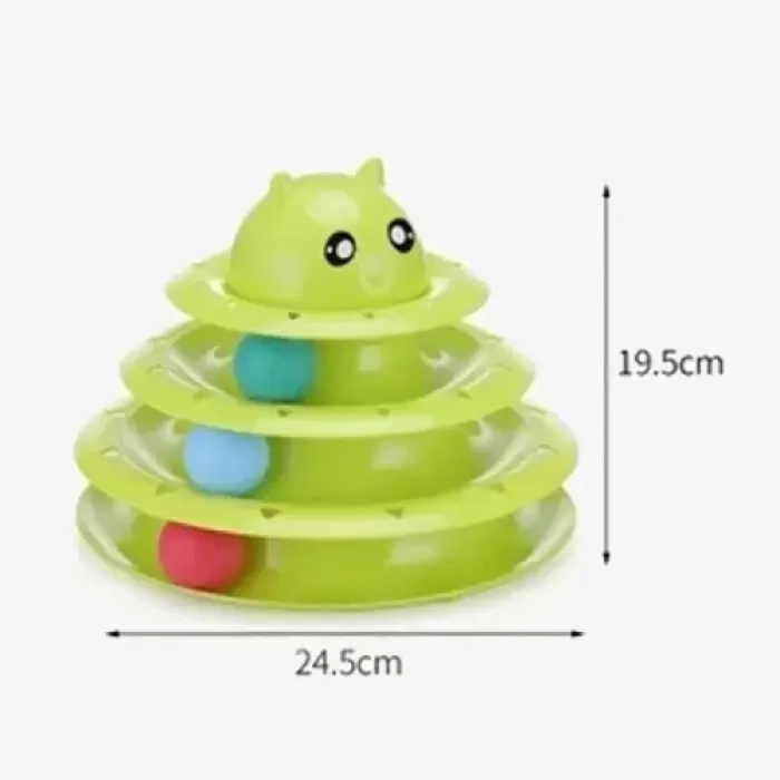 PetZoom Kedi Başlıklı 3 Katlı Kedi Oyuncağı