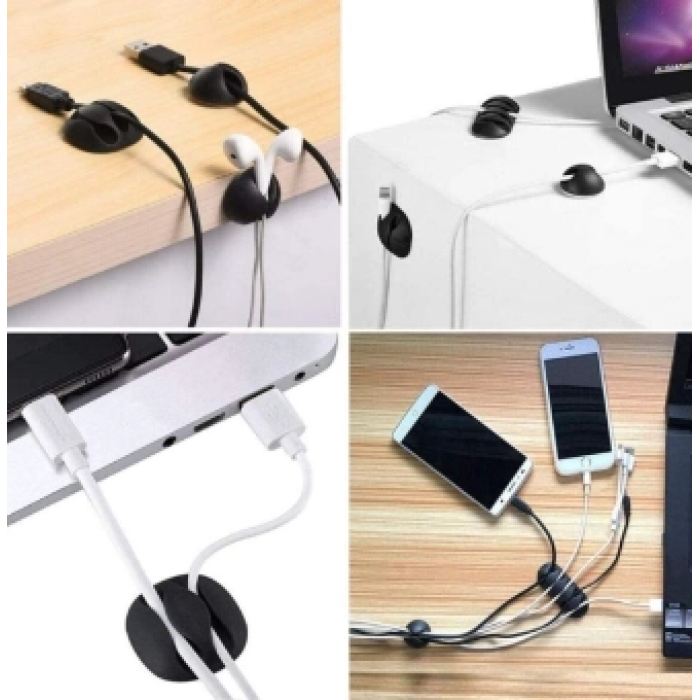 Yapışkanlı Kablo Sabitleyici Düzenleyici 16lı Paket