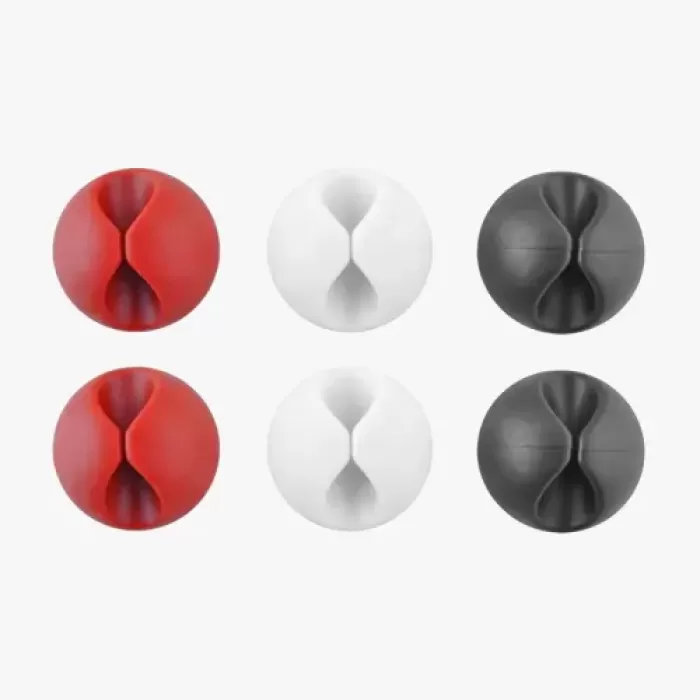 Yapışkanlı Kablo Sabitleyici Düzenleyici 6lı Renkli Paket