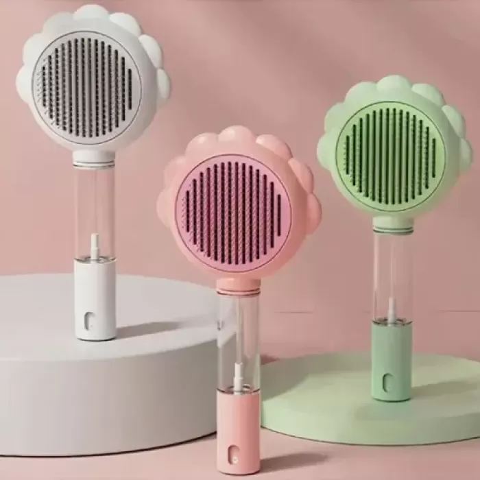 Basmalı Telli Su Sprey Hazneli Hayvan Fırçası