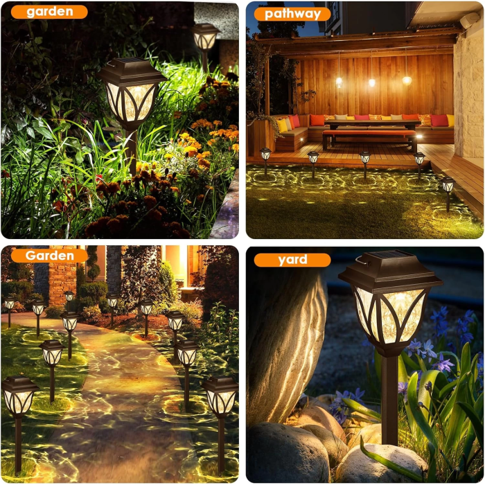 6lı Solar Bahçe Aydınlatması Beyaz Işık Mz-304