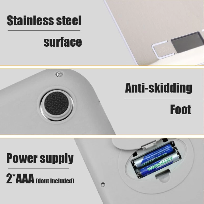 Lüx Dijital Mutfak Terazisi 5 Kg 1 Gr Hassas Paslanmaz Çelik + Pil