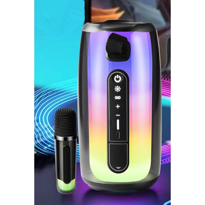 KYL06 Pluse 7 Mikrofonlu RGB Kablosuz Hoparlör - Beyaz