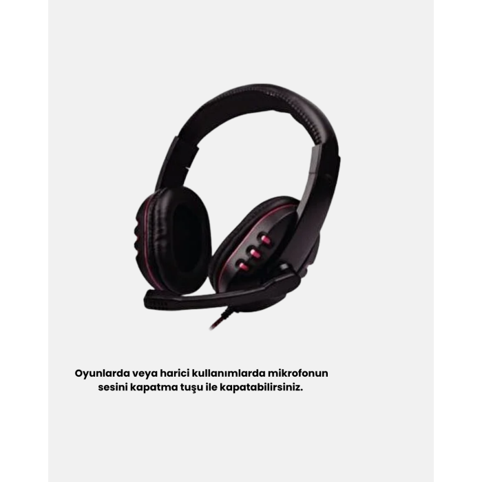 Stereo Ses Destekli Mikrofonlu Gaming Kulaklık – Yumuşak Pedli