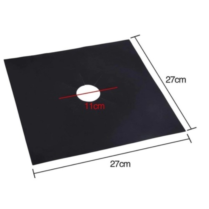 Ocak Koruyucu Folyo Yanmaz Yapışmaz 4lü Set Siyah Renk