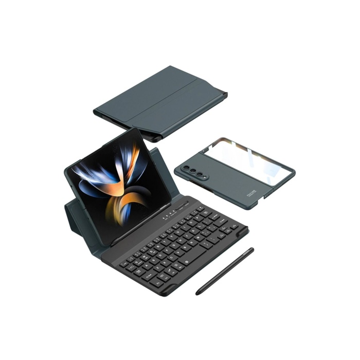 KYL06 Universal Universal Kılıf Fold Klavye - Koyu Yeşil