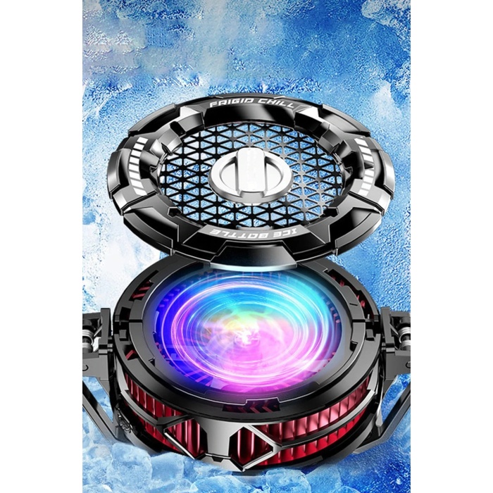 KYL06 FS02 15W RGB Radyatör Telefon Soğutucu Fan - Siyah