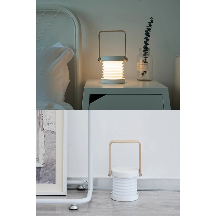 KYL06 JP-DLD Kamp Lambası Görünümlü Dekoratif Gece Lambası - Beyaz