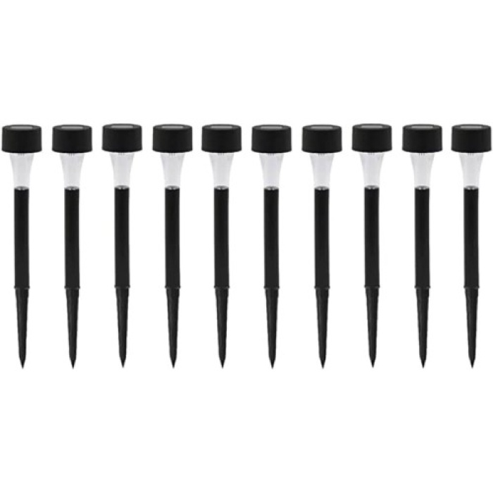 Güneş Enerjili Bahçe Lambası Plastik Saplama 10lu Set