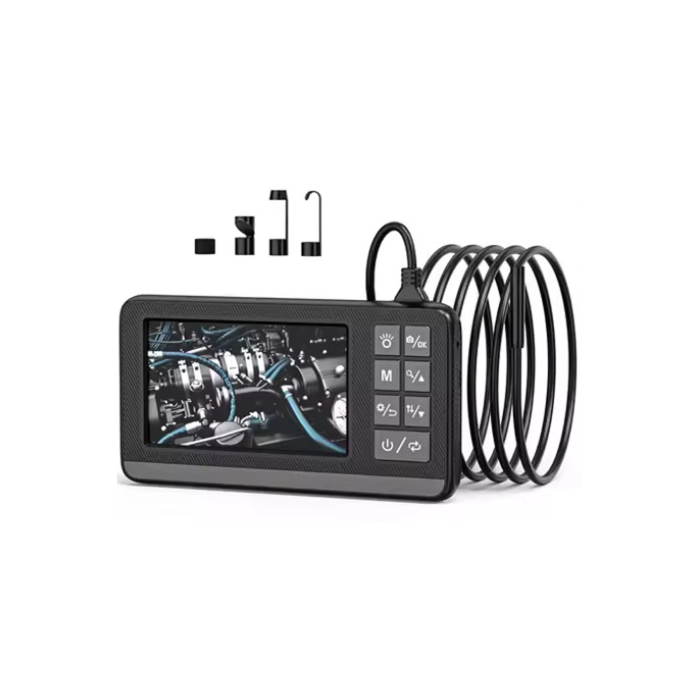 Ekranlı Çift Kameralı 10 Mt Sert Kablo Endoskop Kamera 8 Mm 4.3 Inc Hafıza Kart Destekli