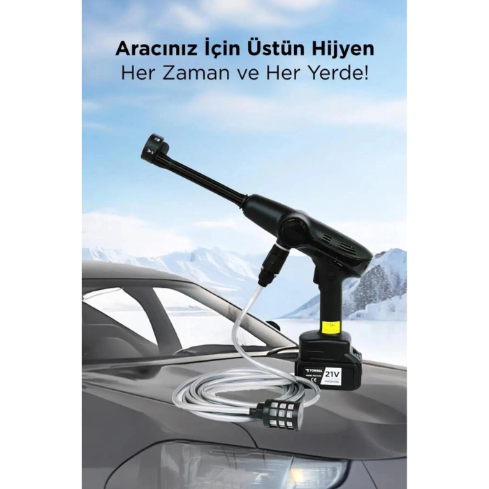 Akülü Şarjlı Yüksek Basınçlı Oto Araba Bahçe Yıkama,temizleme Su Sı