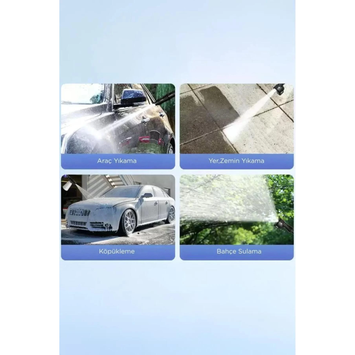 Akülü Şarjlı Yüksek Basınçlı Oto Araba Bahçe Yıkama,temizleme Su Sı