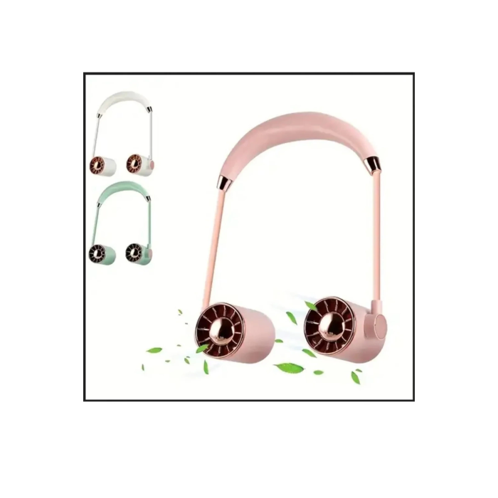 Boyunluk Fan Hava Soğutucu Vantilatör Boyuna Asmalı Şarjlı 3 Kademeli Mini Klima Siyah