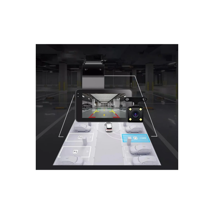 Araç İçi Kamera Wifi Özellikli Ekranlı Ön Ve Geri Görüş Kameralı Mikrofonlu 3 İnç Hd