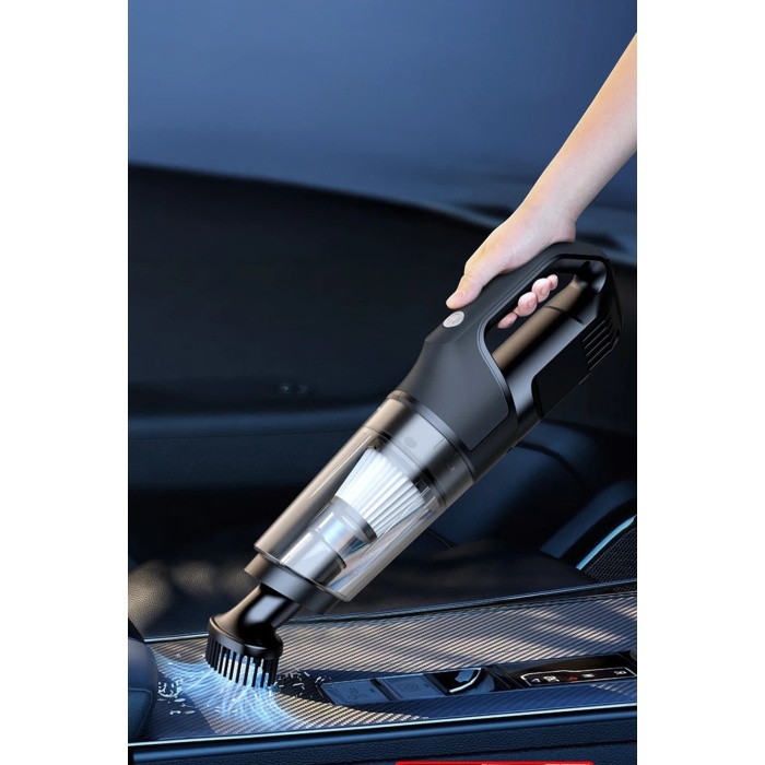 KYL06 VC006 50W 4000 mAh Bataryalı Kablosuz Çok Fonksiyonlu Araç Süpürge - Siyah