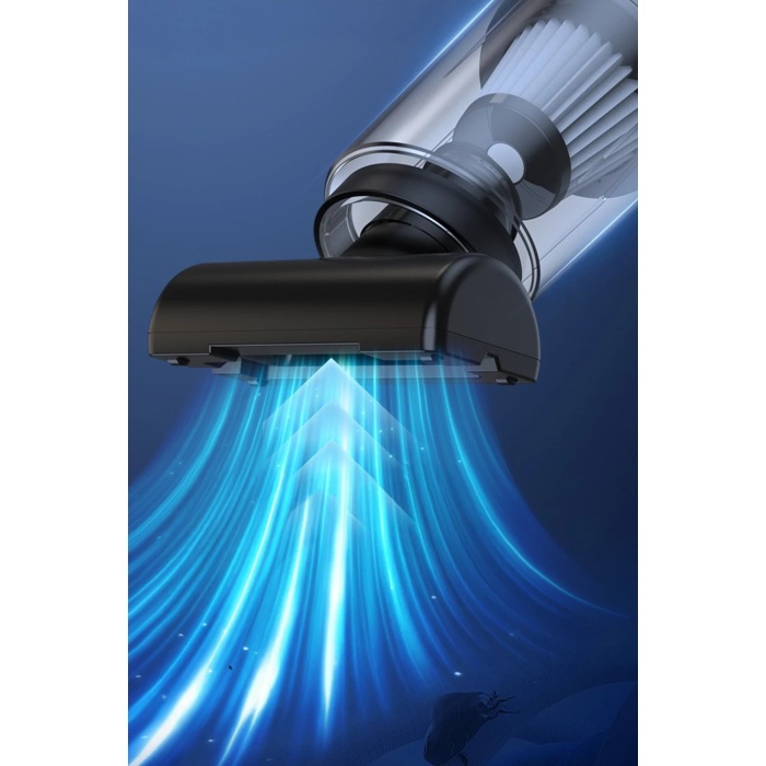 KYL06 VC006 50W 4000 mAh Bataryalı Kablosuz Çok Fonksiyonlu Araç Süpürge - Siyah