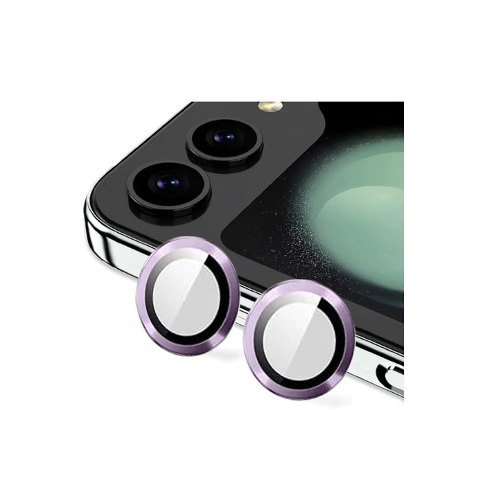 KYL06 Samsung Galaxy Z Flip 5 Valdez Metal Kamera Lens - Derin Mor