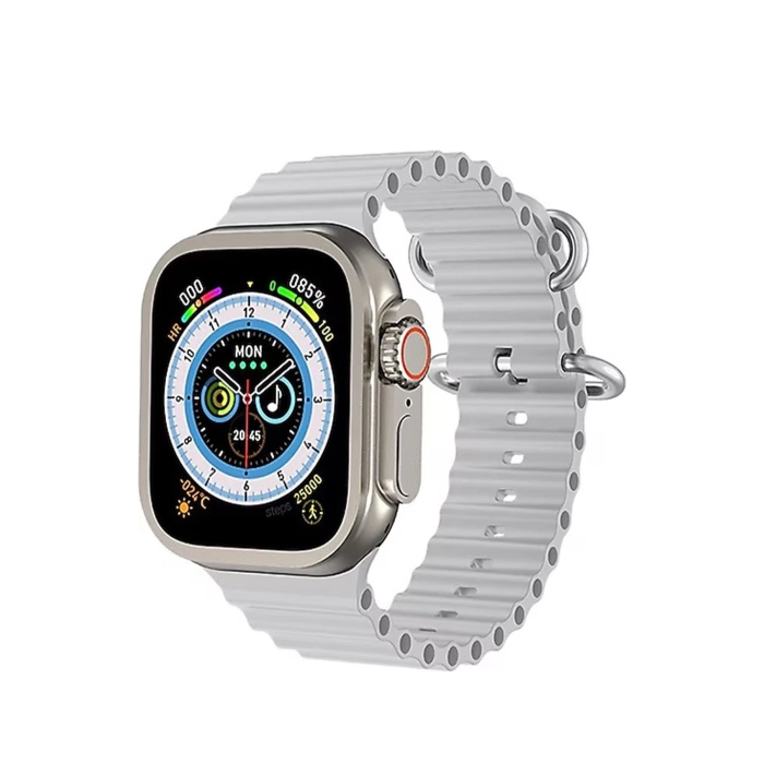 KYL06 Ultra 8 2.1 inç IPS Ekran Konuşma ve NFC Özellikli Akıllı Saat - Gümüş