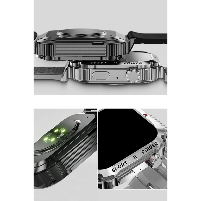 KYL06 OD3 2.1 inç IPS Ekran IP68 Su Geçirmez Konuşma ve NFC Özellikli Akıllı Saat - Gümüş