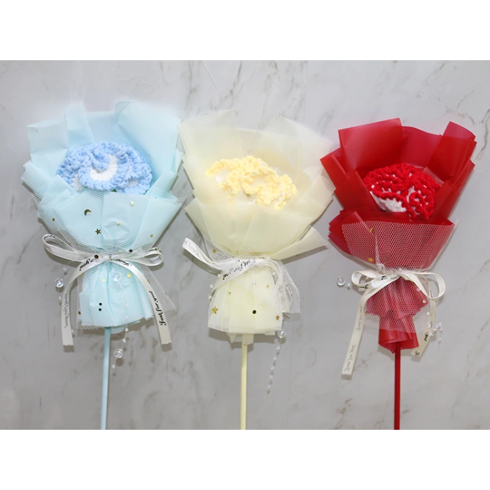 Tekli El Örgüsü Çiçek Buketi Alk4969