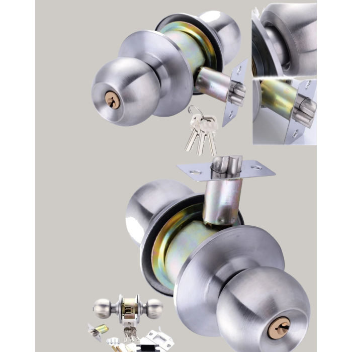 Mat Renk Topuzlu Kapı Kilidi – Giriş Tipi