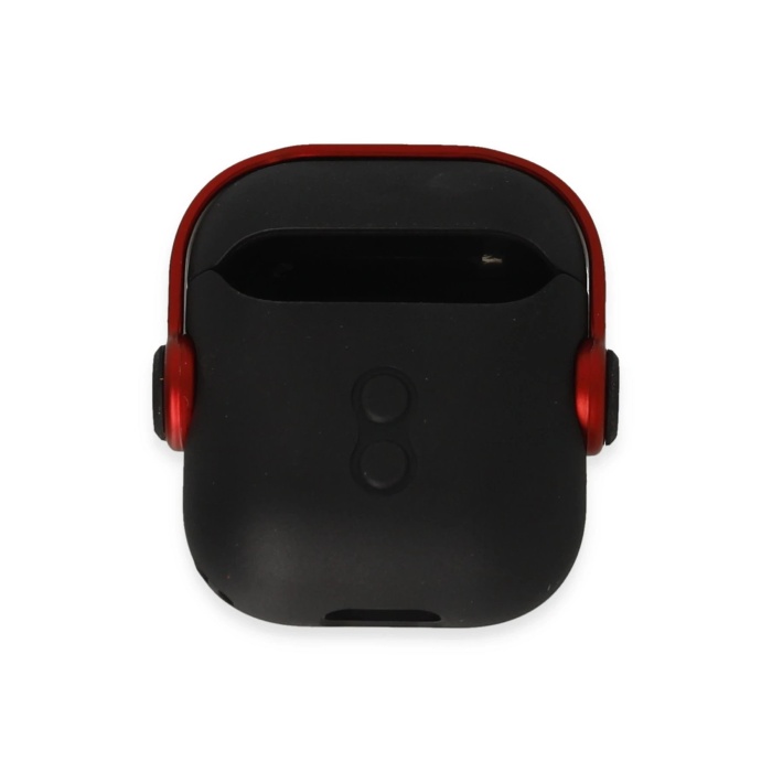 KYL06 Airpods 2 (2.nesil) Cool Kılıf - Siyah-Kırmızı