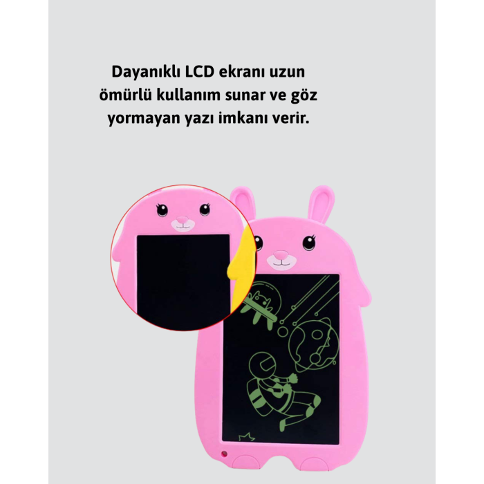 Çocuklar İçin LCD Yazı Tableti | Kilitli ve Göz Yormayan Ekran