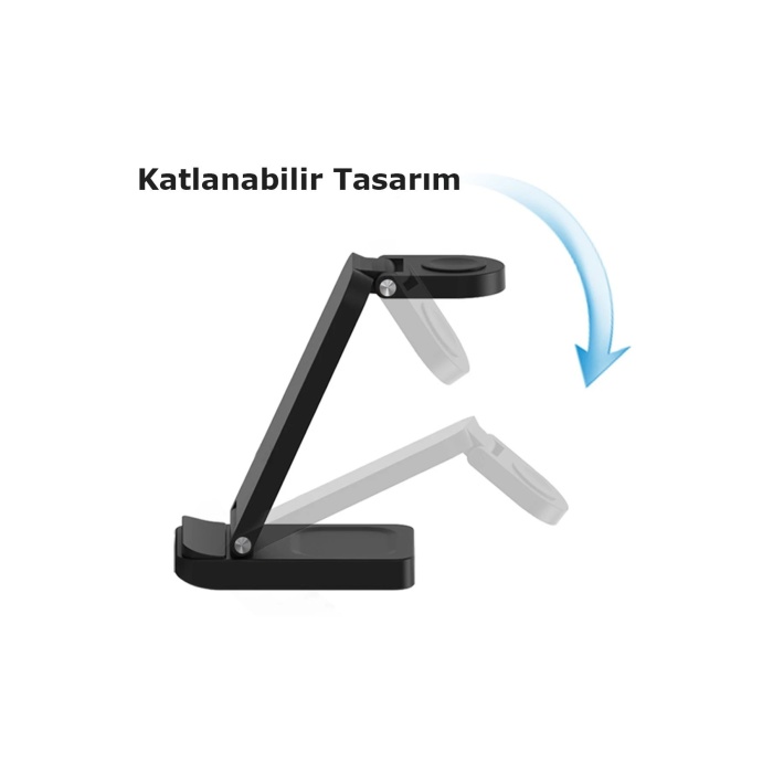 KYL06 S90 4in1 Kablosuz Şarj Masaüstü Set - Siyah
