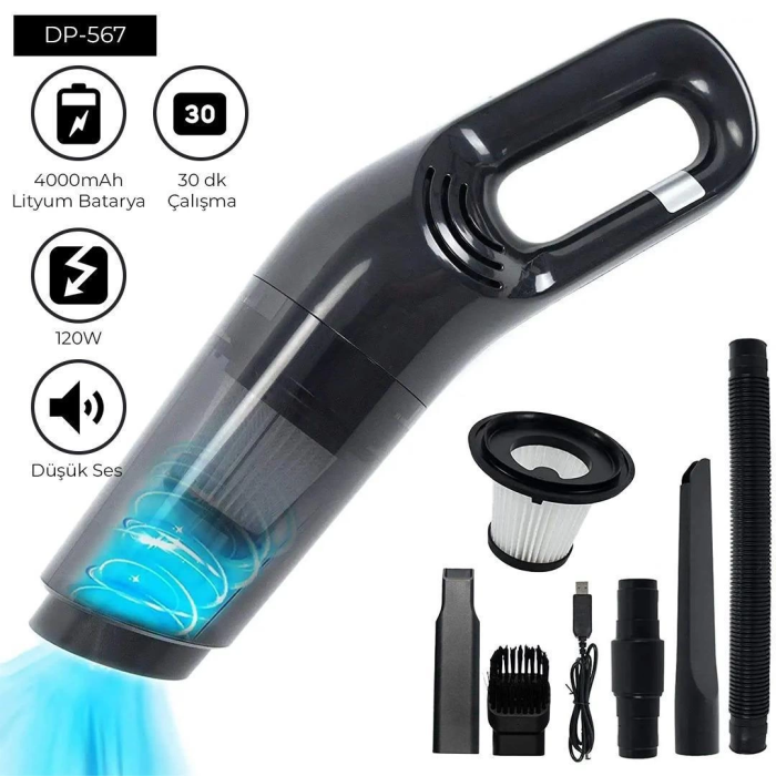 5 Başlıklı Araç Süpürgesi