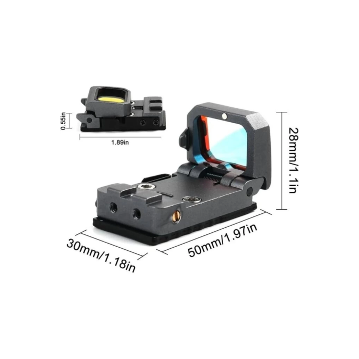 Vism Flipdot Reflex M2 Red Dot Sight  Katlanabilir Optik,  İçin 22mm Reflex Nişangâh