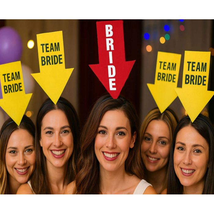 Kişiselleştirilebilir Ok Taç – Üzerine Yazı Yazılabilen Parti Tacı Kırmızı Renk