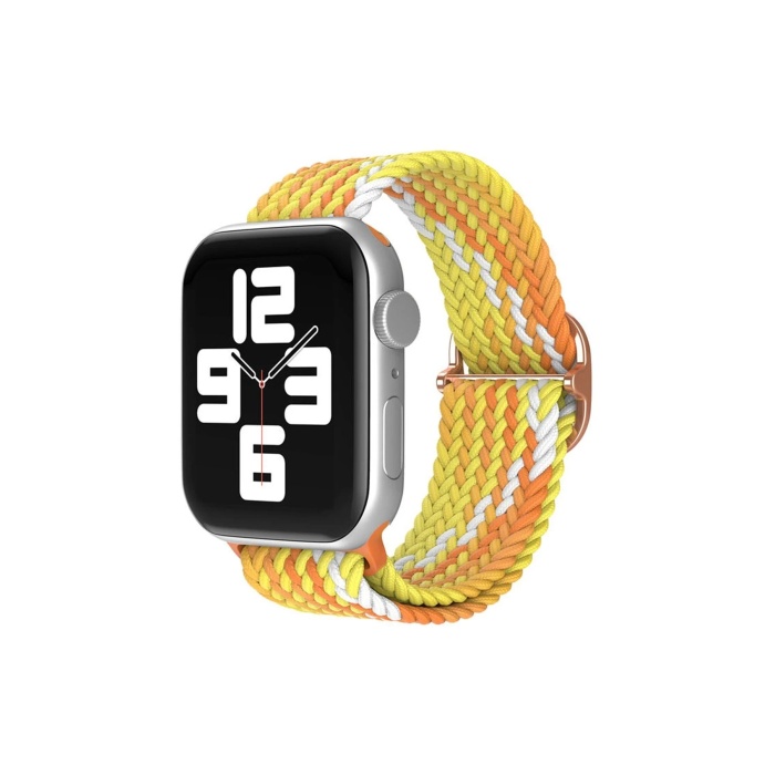 KYL06 Apple Watch 38mm Star Kordon - Turuncu-Sarı