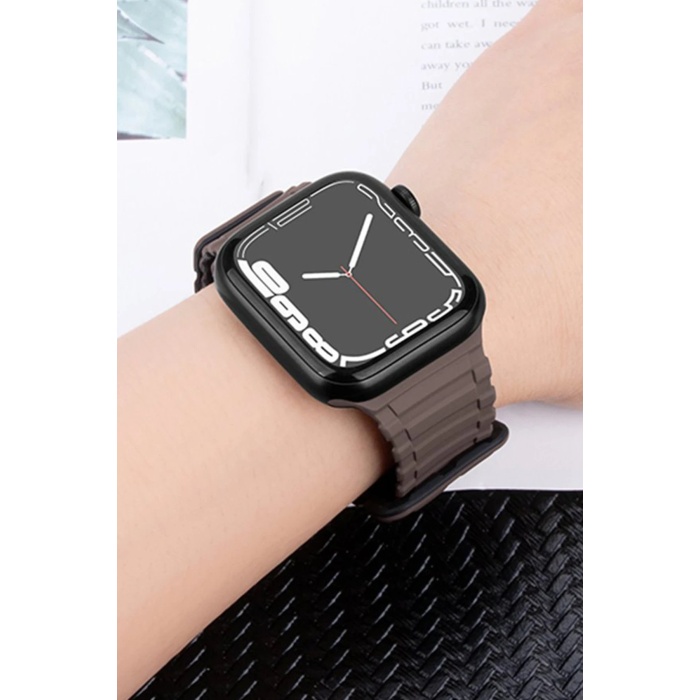 KYL06 Apple Watch Ultra 49mm Mountain Kordon - Siyah-Turuncu